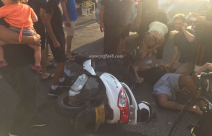 بالصور: اصابة متوسطة لراكب دراجة نارية بحادث طرق في يافا 